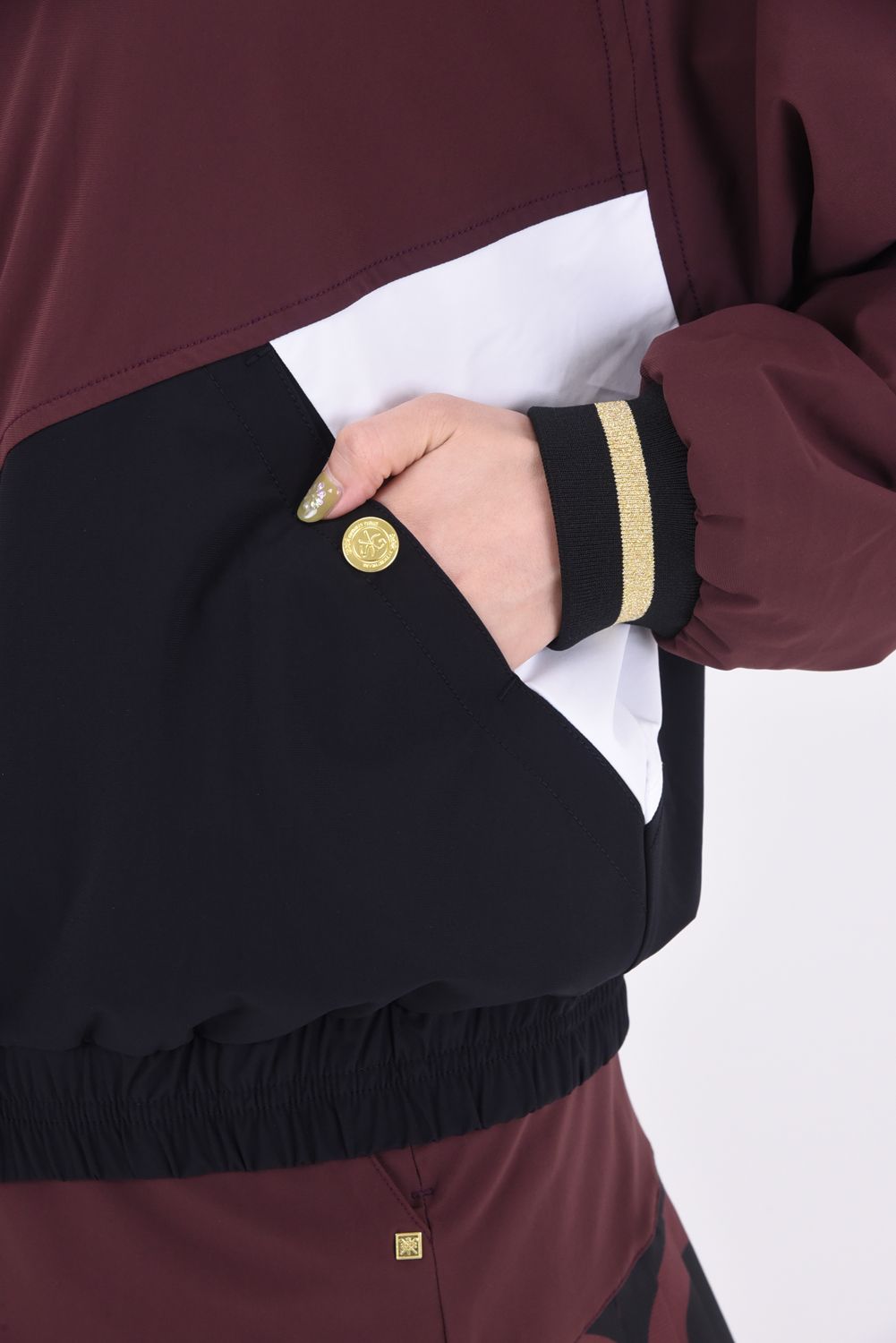 【レディース】CARVICO STRETCH ZIP UP JK / カルビコ生地 ストレッチ ジップアップ ジャケット (バーガンディ)*