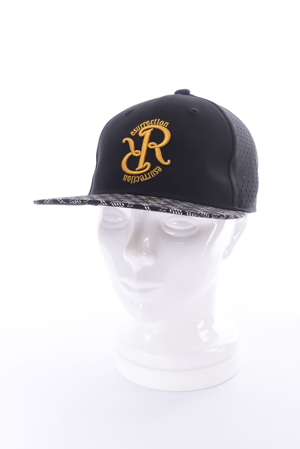 【26SS】 GM BRIM PUNCHING MESH CAP FLAT / パンチングメッシュ フラットキャップ (ブラック)