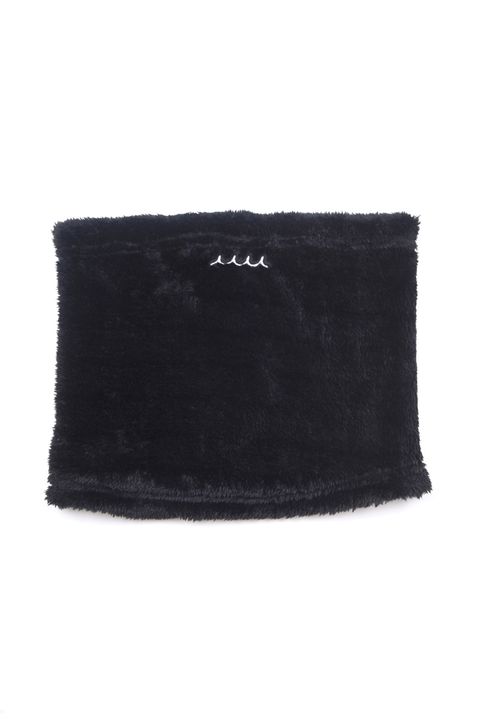BOA NECK WARMER / ボア素材 ドローストリング付きネックウォーマー (ブラック)