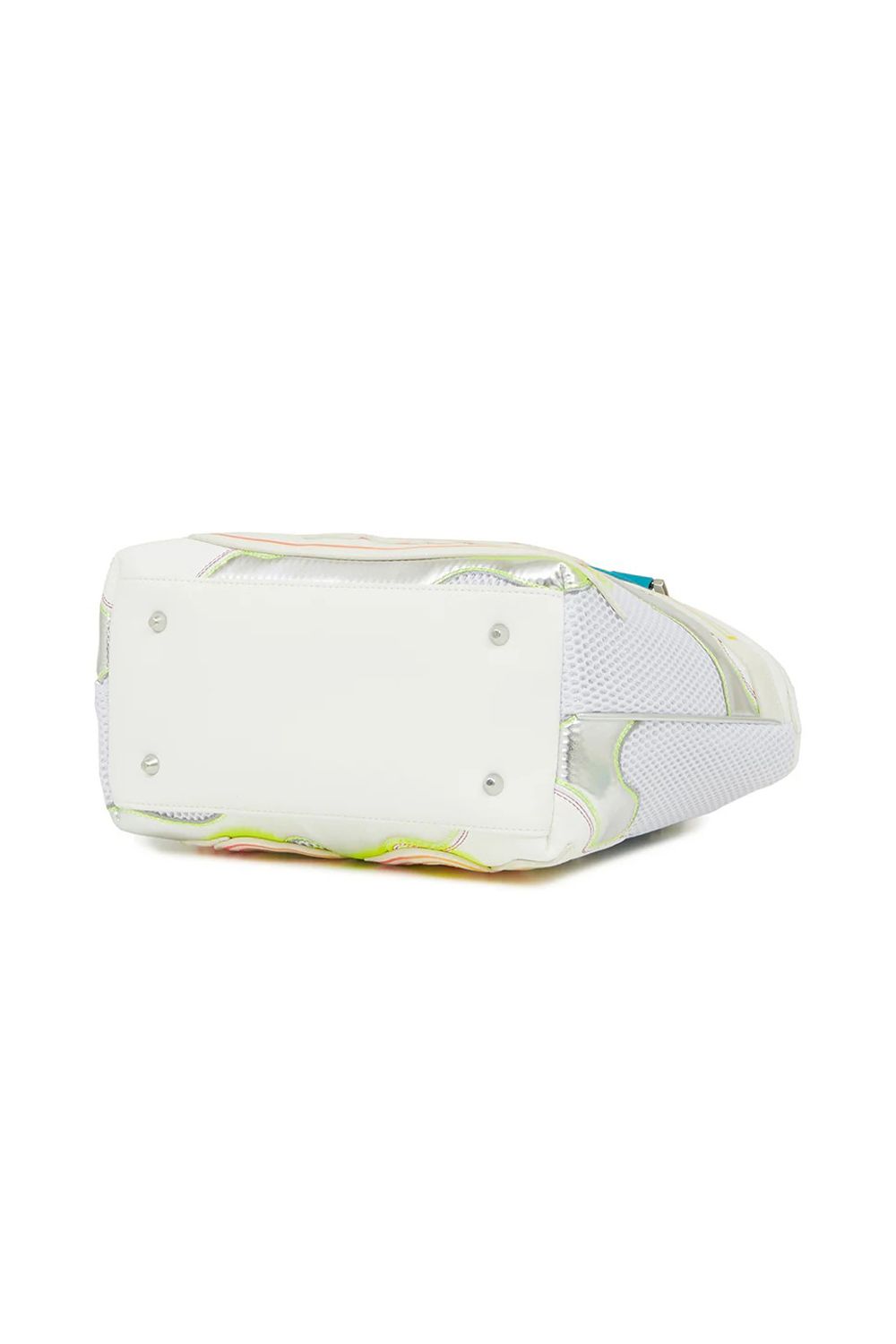 【26SS】 NITRO CAMO PANELED CART BAG / メッシュ生地 マルチカラー パッチワーク 2WAYカートバッグ (ホワイト)