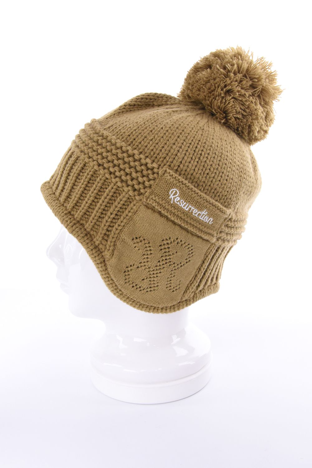 【26AW】 EAR WARMER KNIT CAP / イヤーウォーマー ニットキャップ  (キャメル)