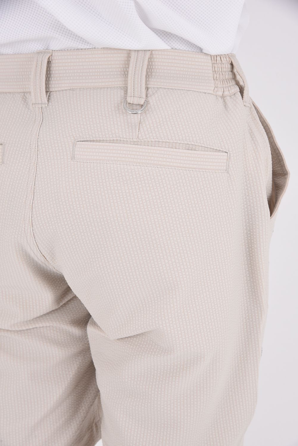 【26SS】 HIGH TENSION SUCKER SHORT PANTS / シアサッカー ウェーブロゴ ショートパンツ (ベージュ)