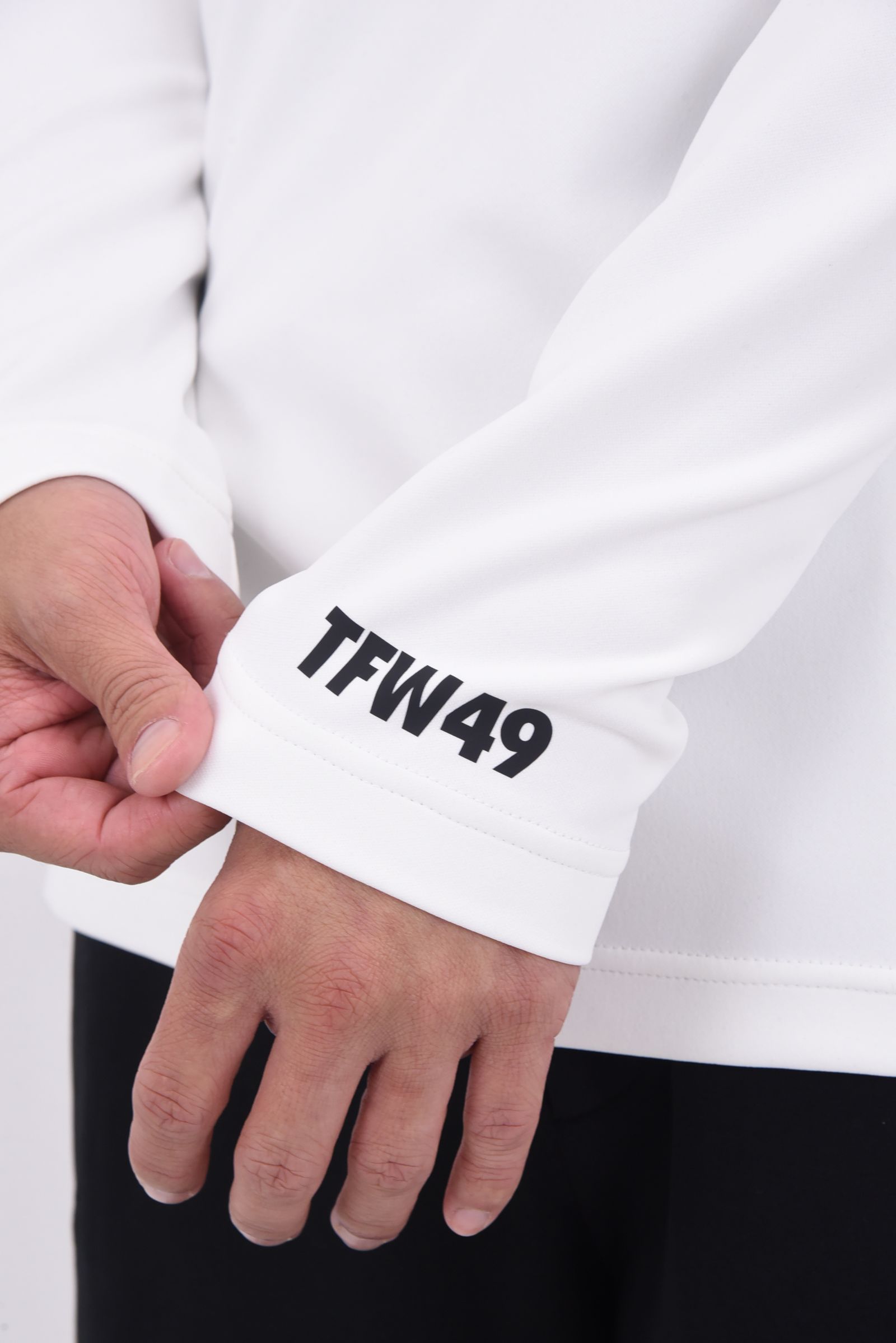 【25AW】 SIDE PANEL LONG SLEEVE MOCKNECK / サイドパネル モックネック ロングスリーブTシャツ (ホワイト)