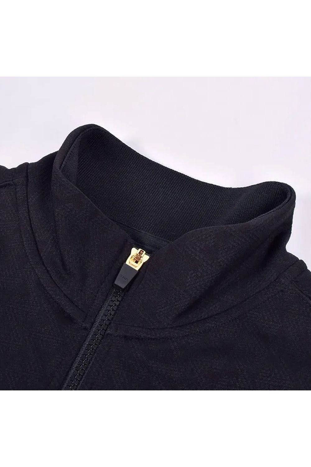 【26AW】 【レディース】 JACQUARD STAND COLLAR JACKET / ジャガード スタンド カラージャケット (ブラック)*