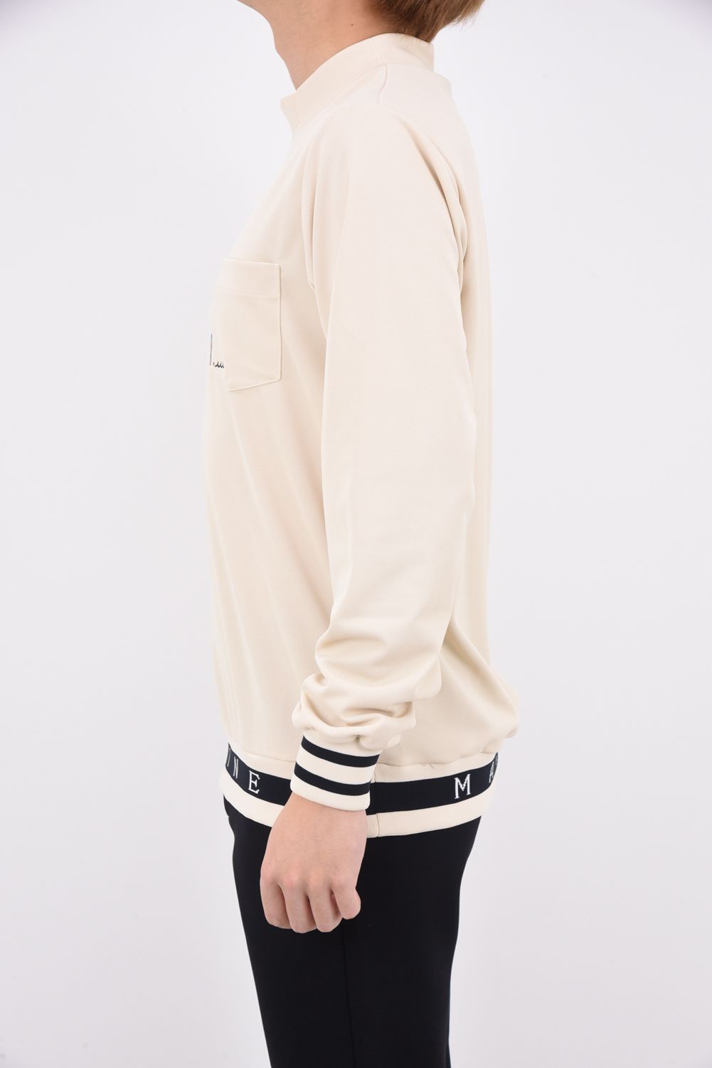 muta - 【期間限定ポイント50倍】HEM RIB MOCK NECK / ヘムリブ モックネック Tシャツ (ベージュ) | GOSSIP  GOLF