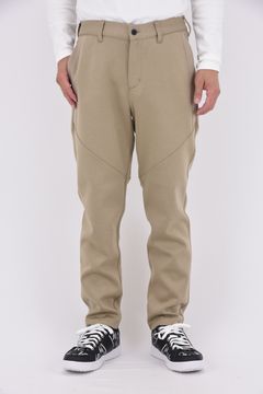 【25AW】 MEN'S WARM LOGO LINE SLIM PANTS / ダンボールニット ロゴ ライン スリムパンツ (ベージュ)