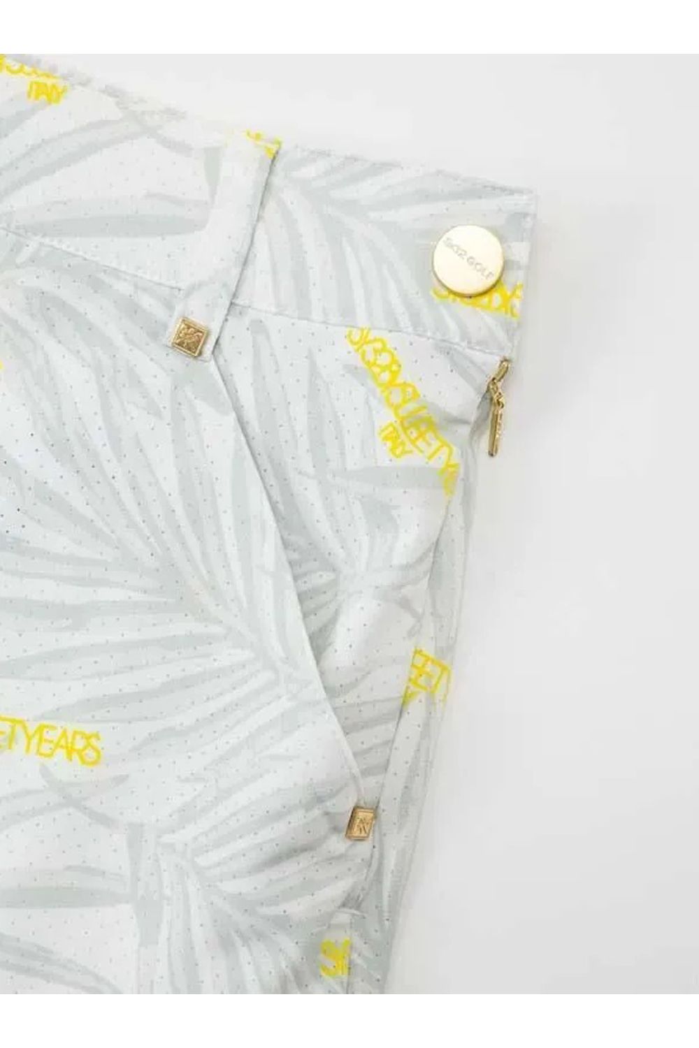 【26SS】【レディース】 PUNCHING GRAPHIC SKIRT / ボタニカルリーフ総柄 スカート (ライトグレー)*
