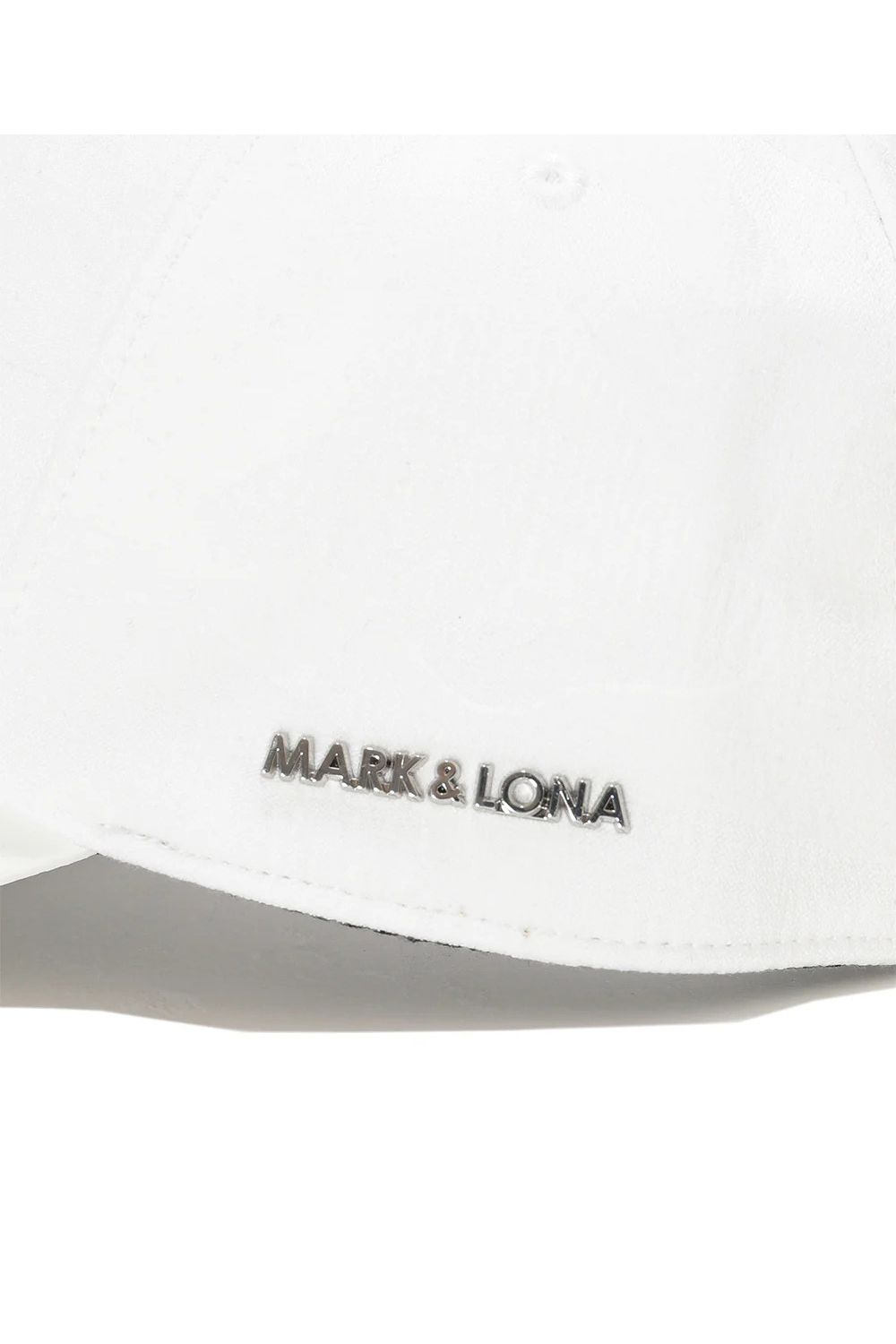 【26SS】 GAUGE CAMO LEATHER TRIM CAP / カモフラージュパターン 異素材切り替え メタルプレート ベースボールキャップ (ホワイト)