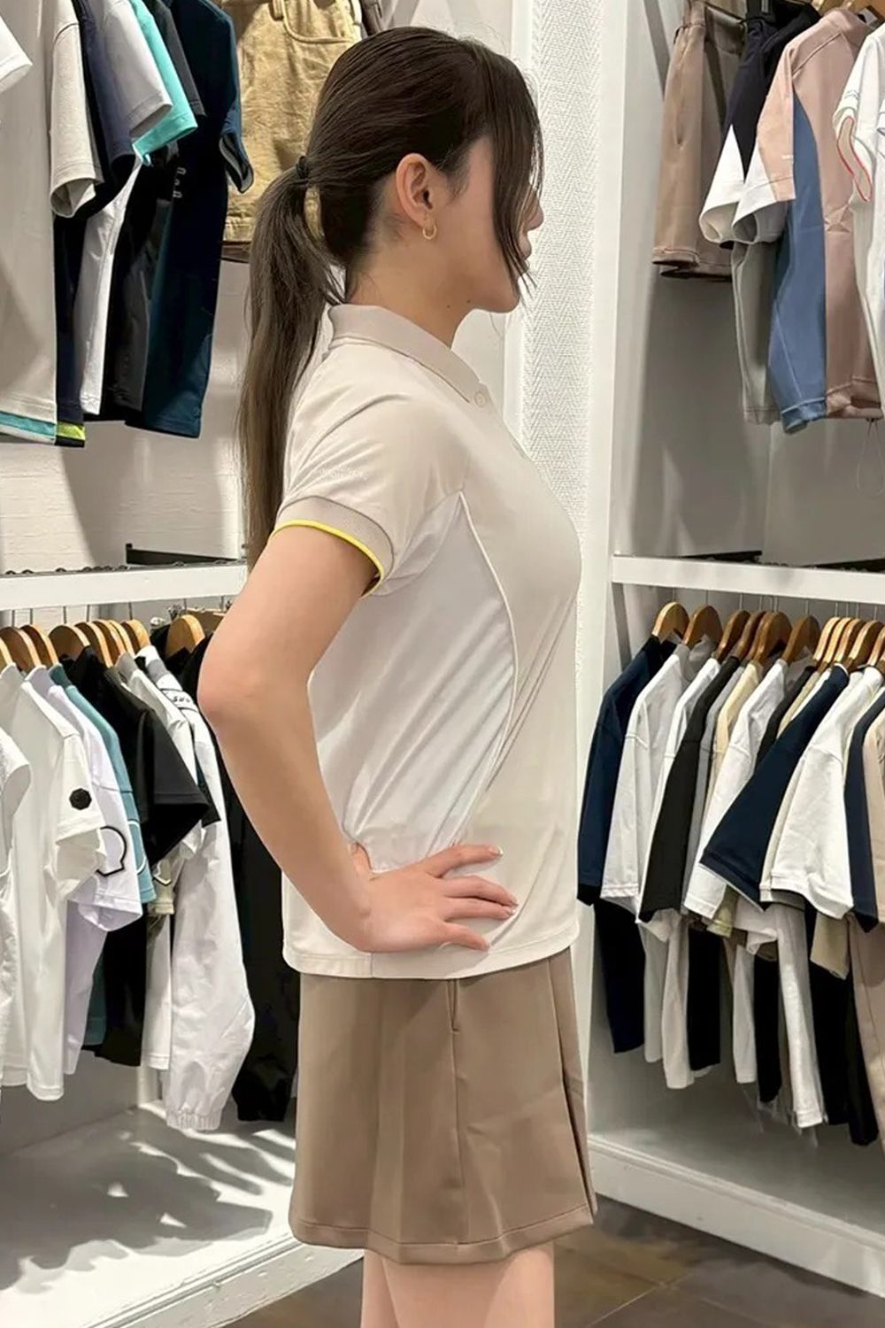 【26SS】【レディース】 CASUAL POLO / ポロシャツ (アイボリー/ホワイト)