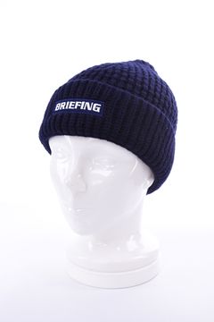 【26AW】 MEN’S WR WOOL KNIT BEANIE / ブランドロゴパッチ リブ編みニットビーニー (ネイビー)