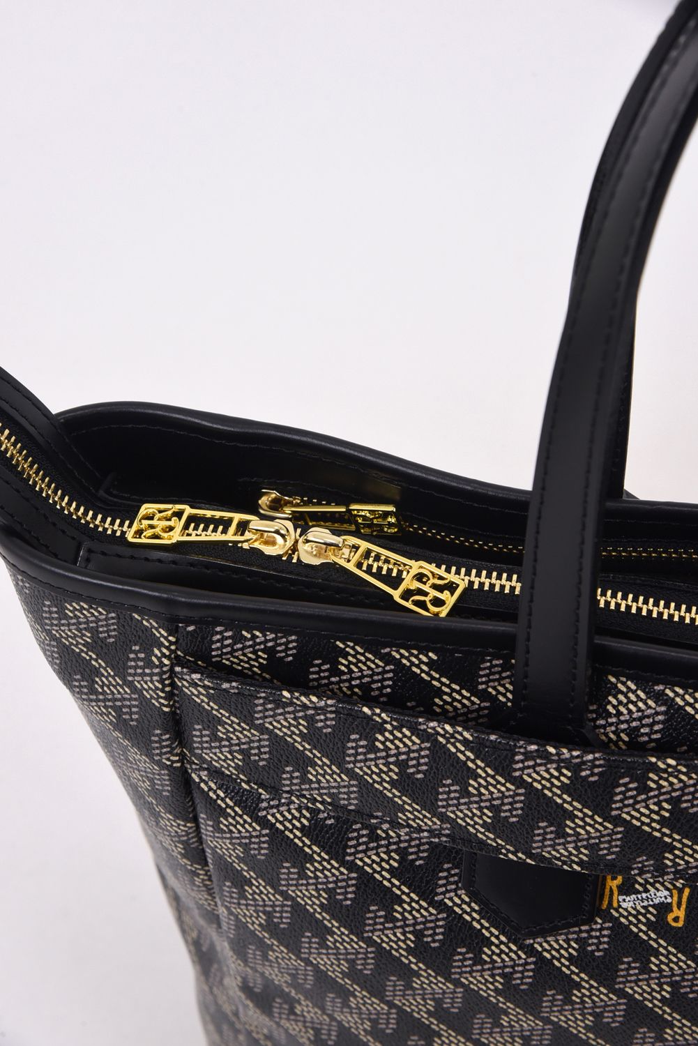 LANIUS BIZ (ラニウス ビズ) / ブランドオリジナルテキスタイル ビジネストートバッグ (ダークブラック)*