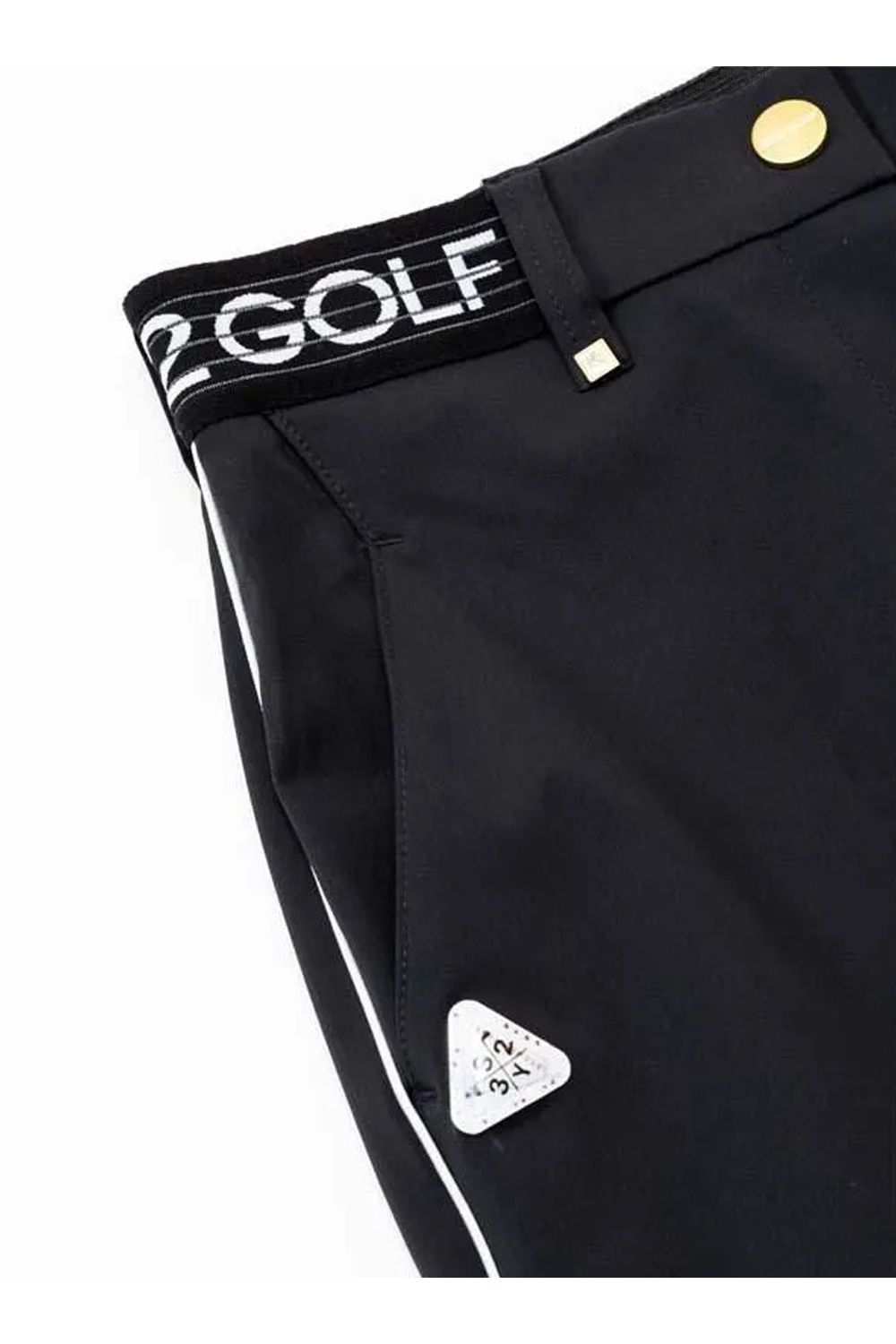 【26SS】【レディース】 MINI HERRINFBONE LONG PANTS / ミニヘリンボーン柄 ウエストゴムベルト ロングパンツ (ブラック)*