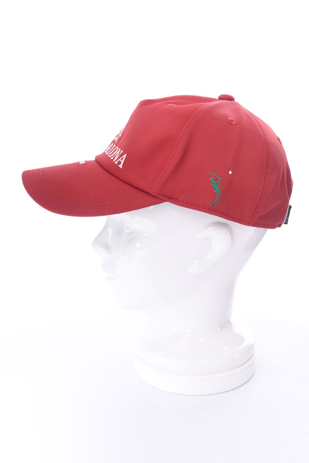 【26SS】 IRON SKULL CRYSTAL ACCENT CAP / アイアンスカル ブランドロゴ刺繍 ベースボールキャップ (レッド)