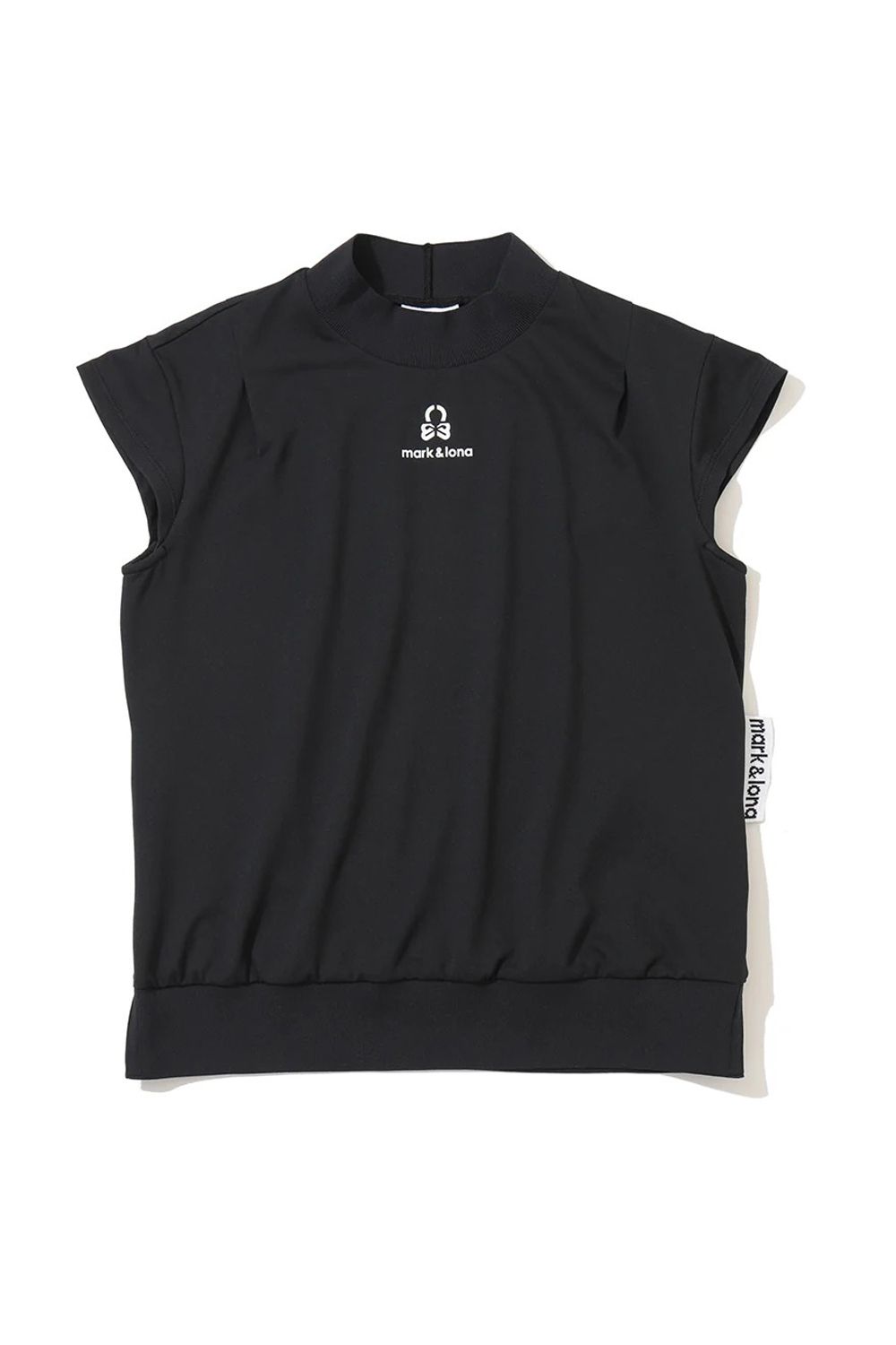 【26SS】【レディース】 GEMMA CRYSTAL MOCK / スワロフスキー キャップスリーブ モックネックTシャツ (ブラック)