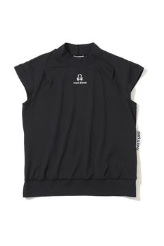 【26SS】【レディース】 GEMMA CRYSTAL MOCK / スワロフスキー キャップスリーブ モックネックTシャツ (ブラック)