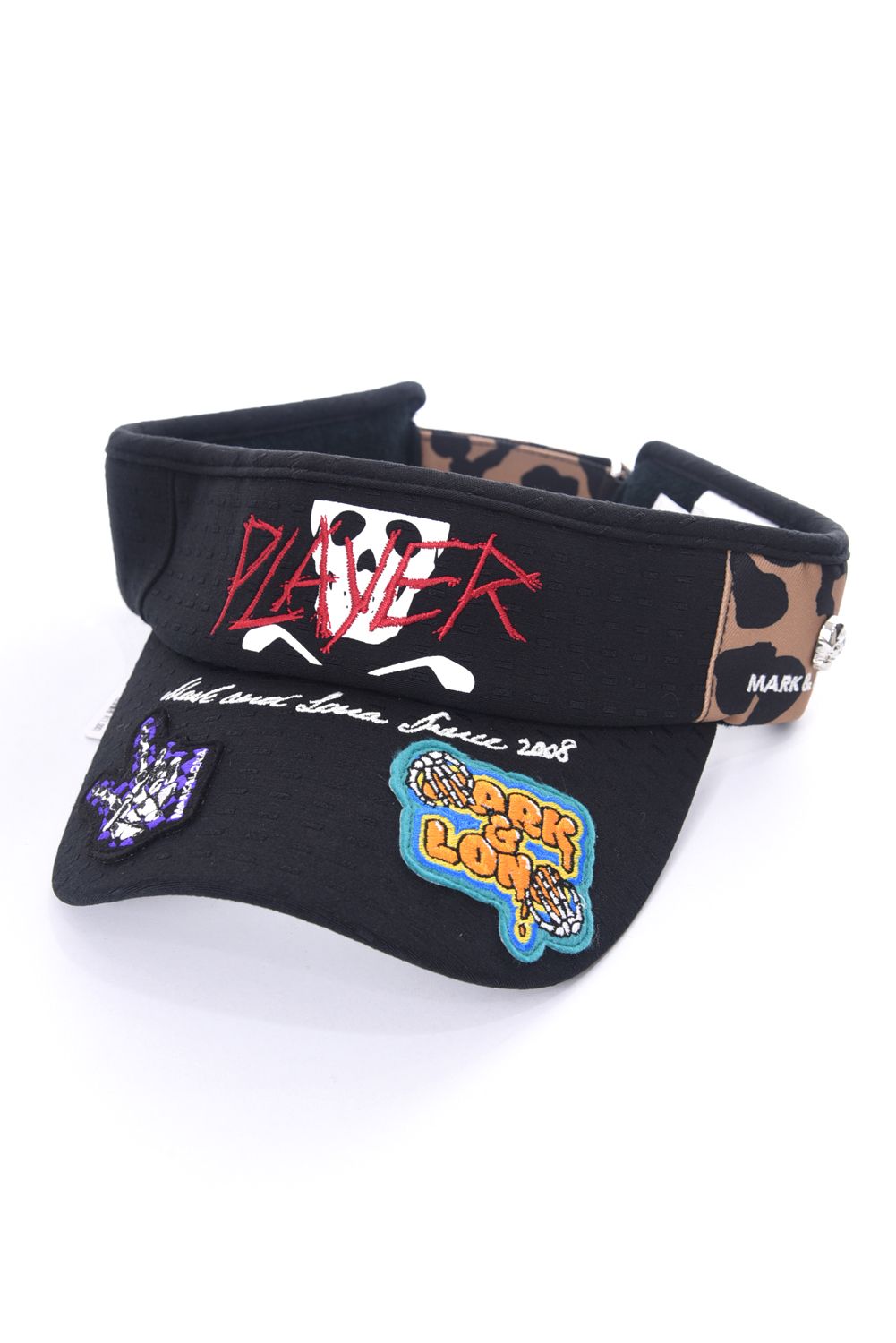 MARK & LONA レオパード柄 バイザー MARK&LONA - SLASH VISOR / ブランドロゴ刺繍 レオパード