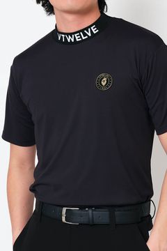 V12 - JAQUARD NECK MOCK / ジャカード モックネック Tシャツ 