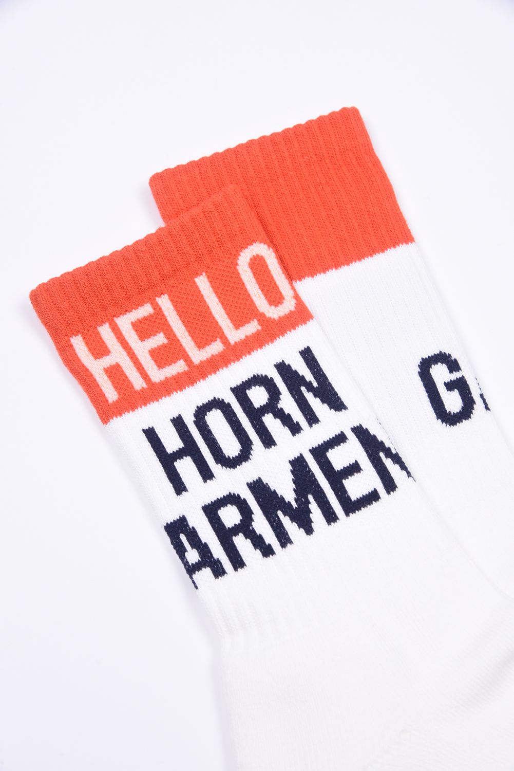 L.M.U CUSHION SOCKS / ワードカラー ミドルソックス ホワイト