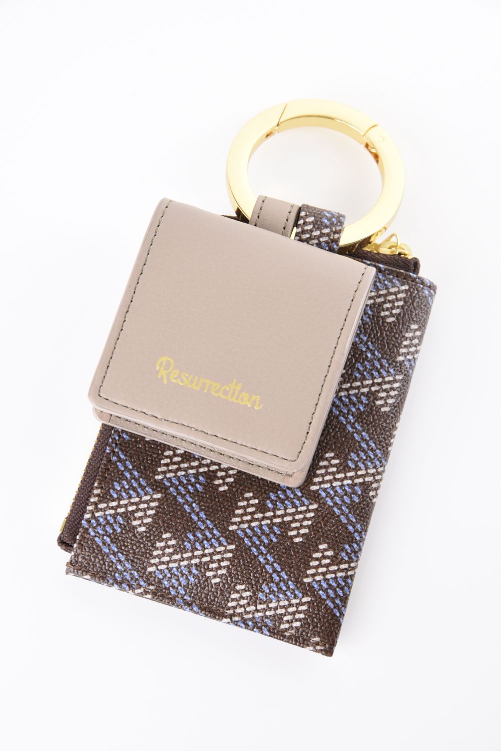 【26AW】【プレゼント好適品】 Canary (カナリー) / ブランドオリジナルテキストスタイル マルチケース (ケヤキ/グレージュ)*