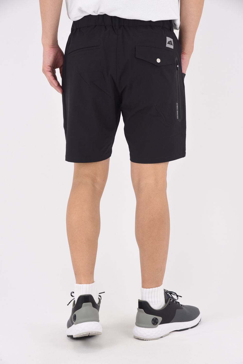 MAKANI SHORTS / 4WAYストレッチ ベイカーショーツ (ブラック)