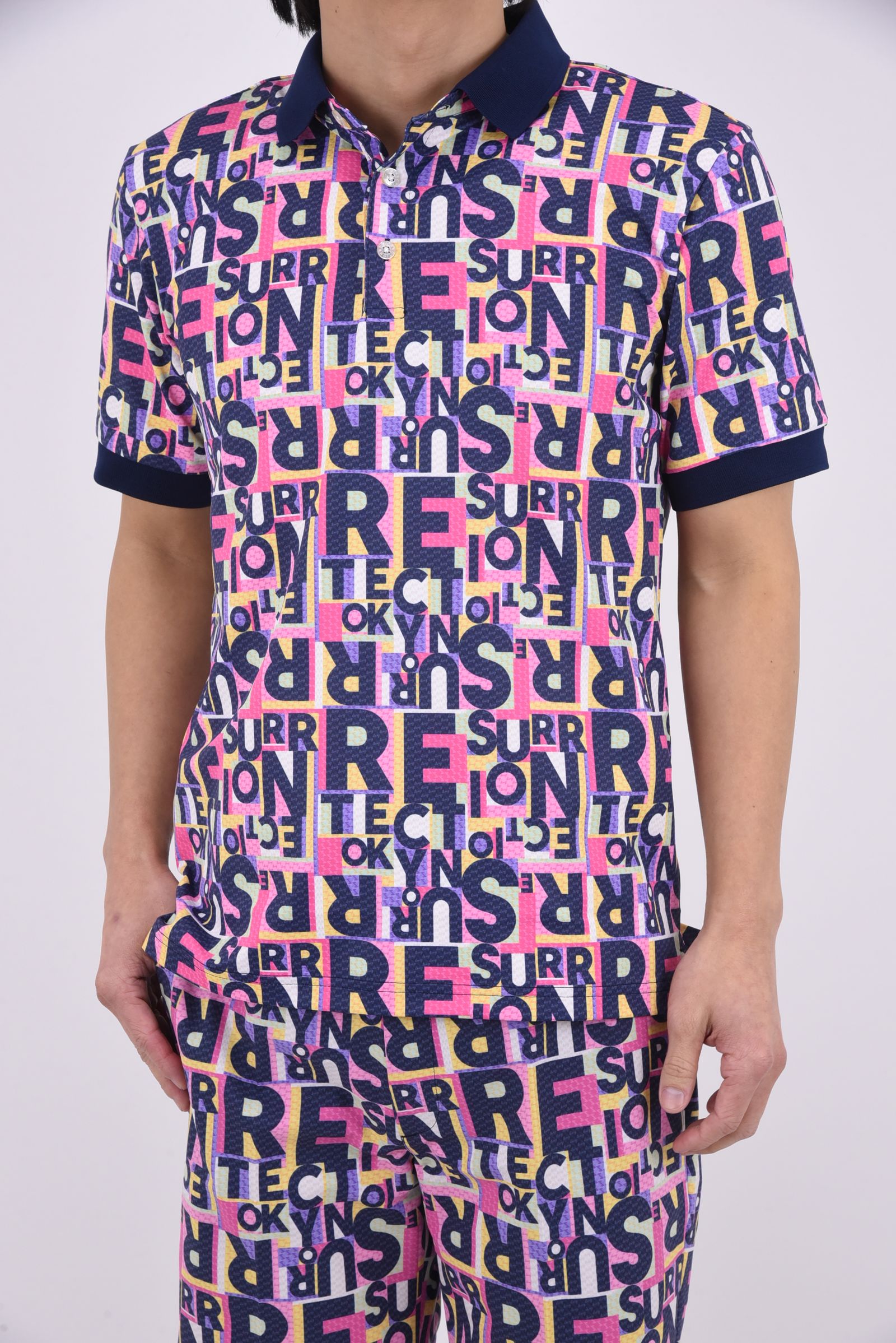 【26SS】 JUNCTION POLO / 総柄プリント ポロシャツ (トワイライトジャンクション)*