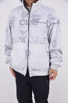 【25AW】【CDEシリーズ】 DSBJ / ナイロンタフタ ボアジャカード リバーシブル ジップブルゾン (ライトグレー)