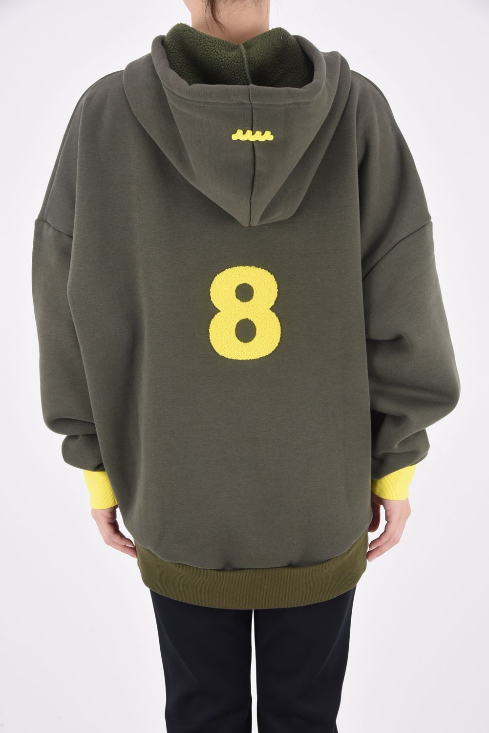 muta - LOGO BIG HOODED SWEATSHIRT / ロゴ 裏フリース 切替 BIG