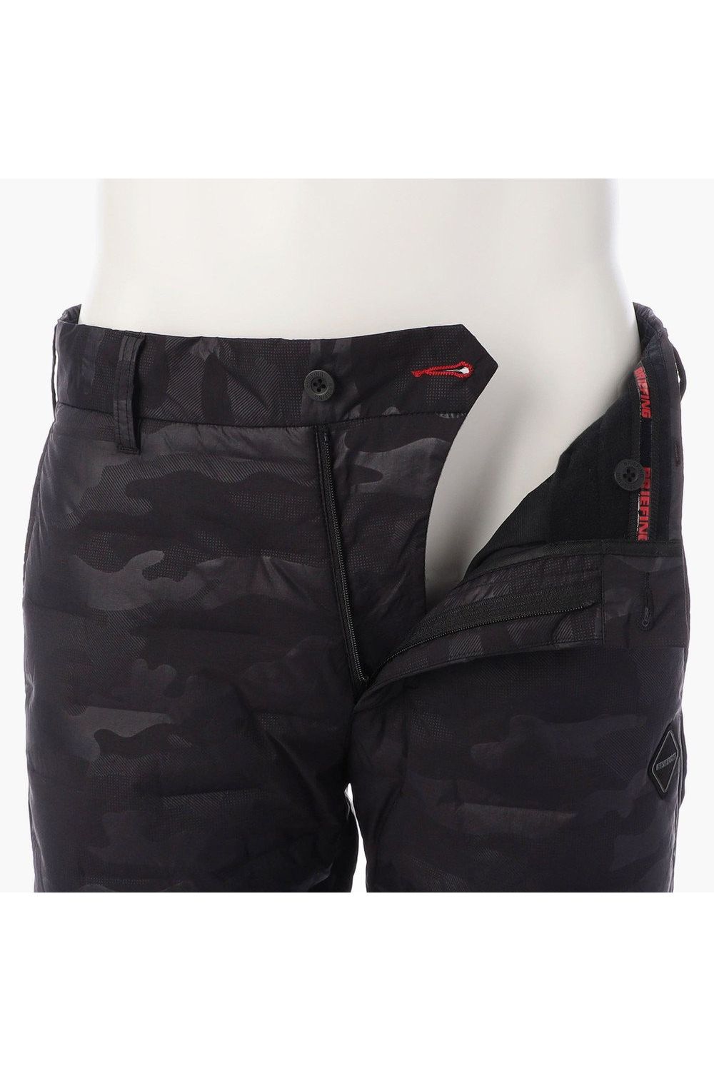 【25AW】 MEN'S HYBRID DOWN PANTS / ストレッチタフタ ダイヤモンドロゴ ハイブリッドダウンパンツ (ブラック/カモ)