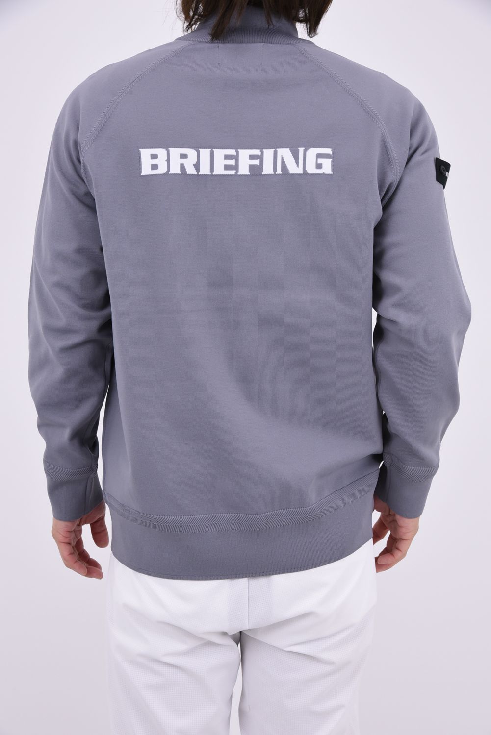 【26AW】 MEN’S PLANE KNIT HALFZIP / BGロゴ ハーフジップニット (グレー)