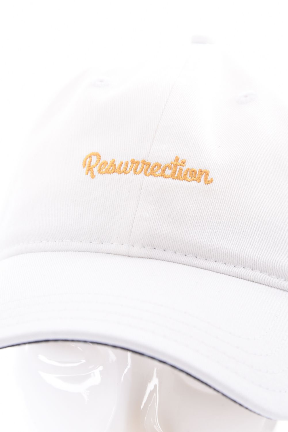 Resurrection - BASIC LOGO CAP / 3Dロゴ 刺繍 キャップ ホワイト 