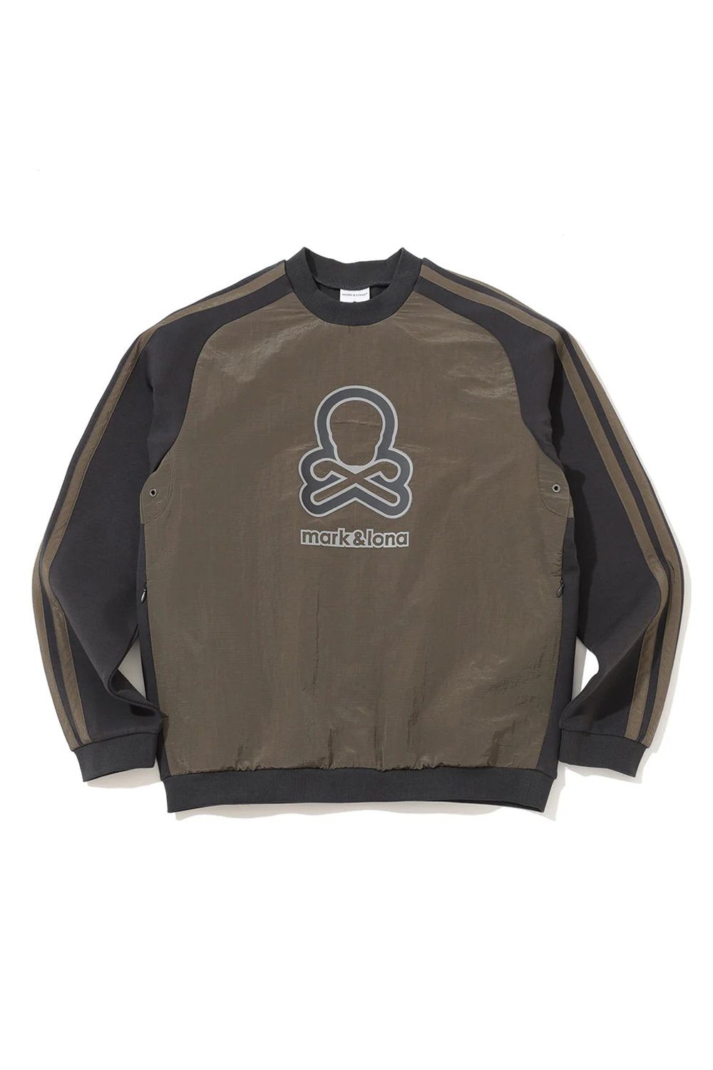 【2025AW】 EVER PERFORMANCE PULLOVER / ダンボールニット 裏起毛 リフレクタープリント クルーネックプルオーバー (チャコール)