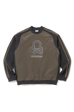 【2025AW】 EVER PERFORMANCE PULLOVER / ダンボールニット 裏起毛 リフレクタープリント クルーネックプルオーバー (チャコール)