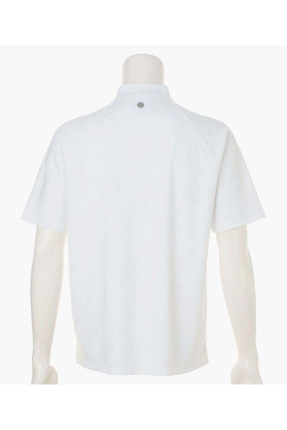 【26SS】 MEN'S SHADOW LOGO JQ HIGHNECK RF / バイアスロゴジャカード リラックスフィット モックネックTシャツ (ホワイト)