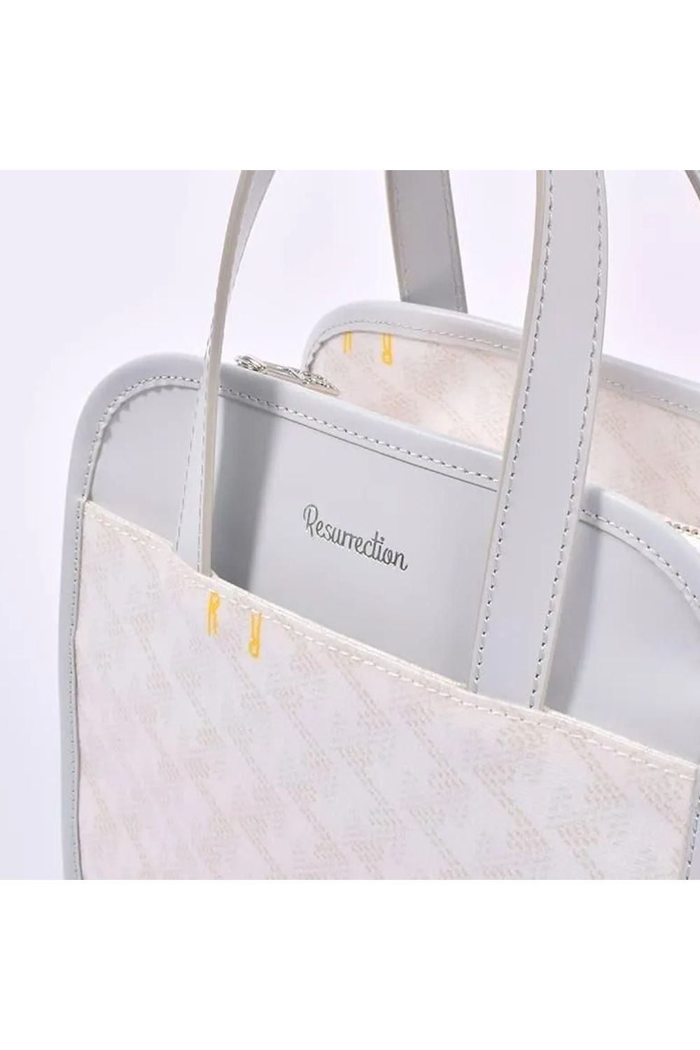 【26SS】 LANIUS TETRA (ラニウス テトラ) / ブランドオリジナルテキスタイル スリム カートバッグ (モノホワイト)*