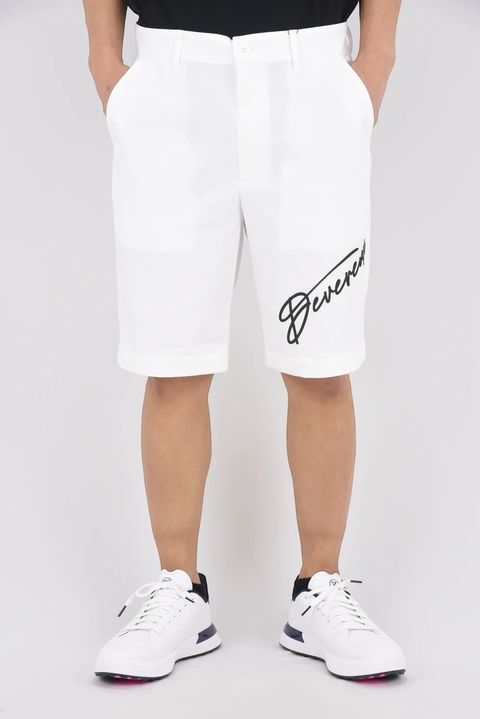 【26SS】 DVG LOGO HALF PANTS / ブランドロゴ イージーケア ショートパンツ (ホワイト)
