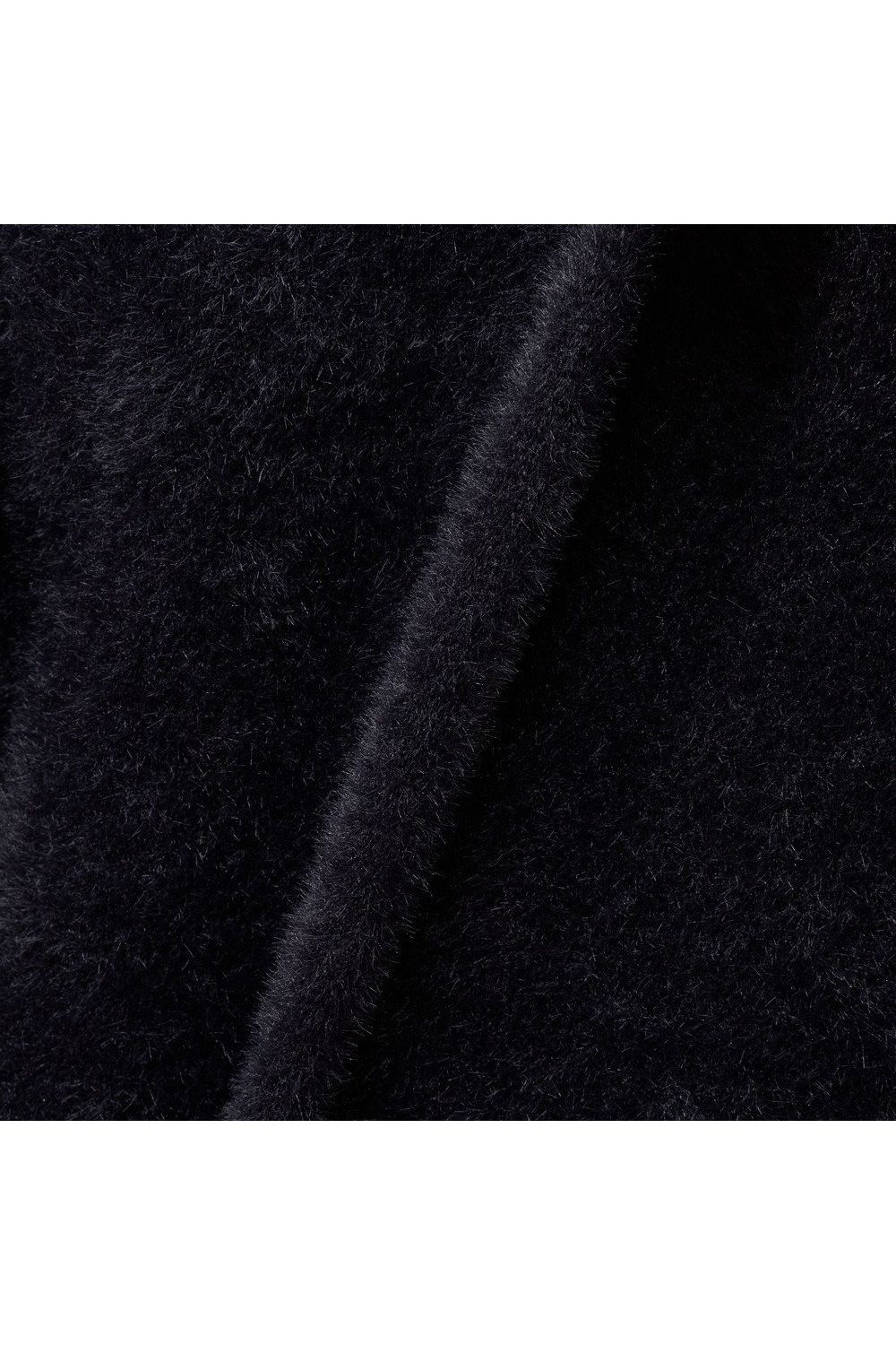 【26AW】【レディース】 WOMEN’S SHAGGY KNIT TURTLENECK / ブランドロゴ タートルネック シャギーニット (ブラック)