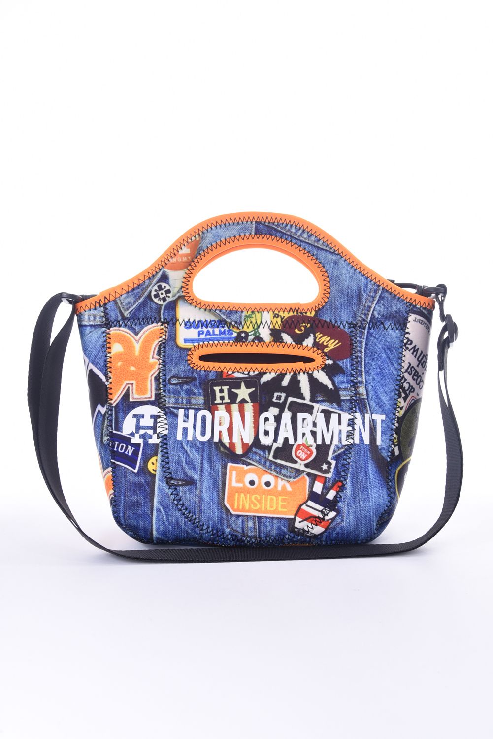 HORN GARMENT バック 中古 ホーンガーメント HORN GARMENT カートバッグ 黒×白×黄