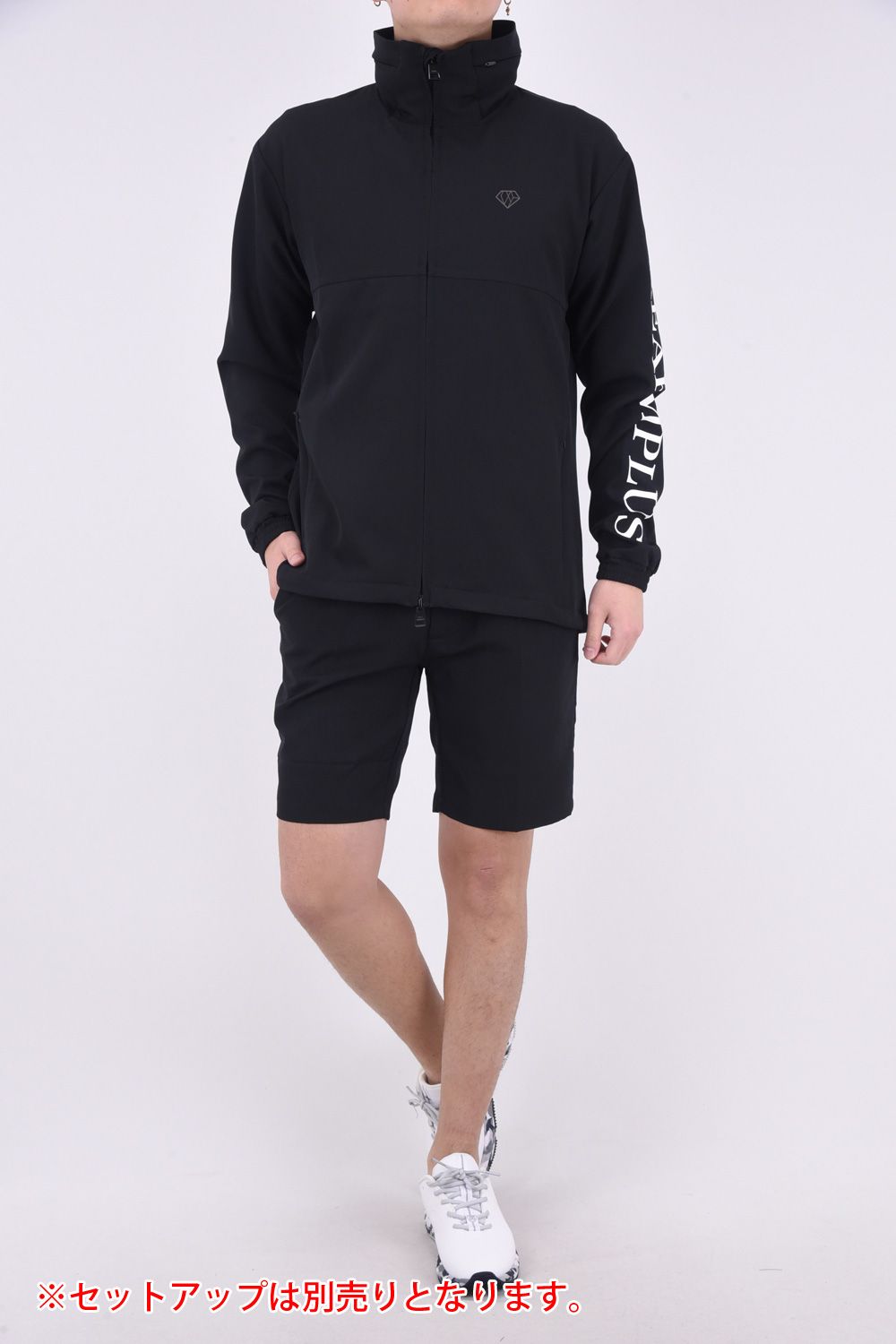 BASIC LOGO SHORT PANTS / ベーシック ロゴ ストレッチ ショートパンツ (ブラック)