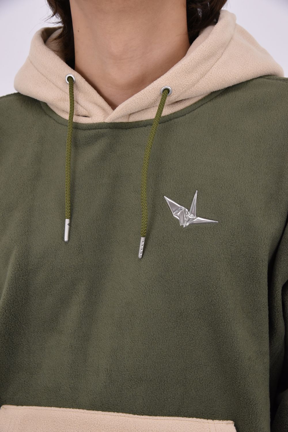 【26AW】 Fleece Hoodie / ツートーン フリースパーカー (カーキ)