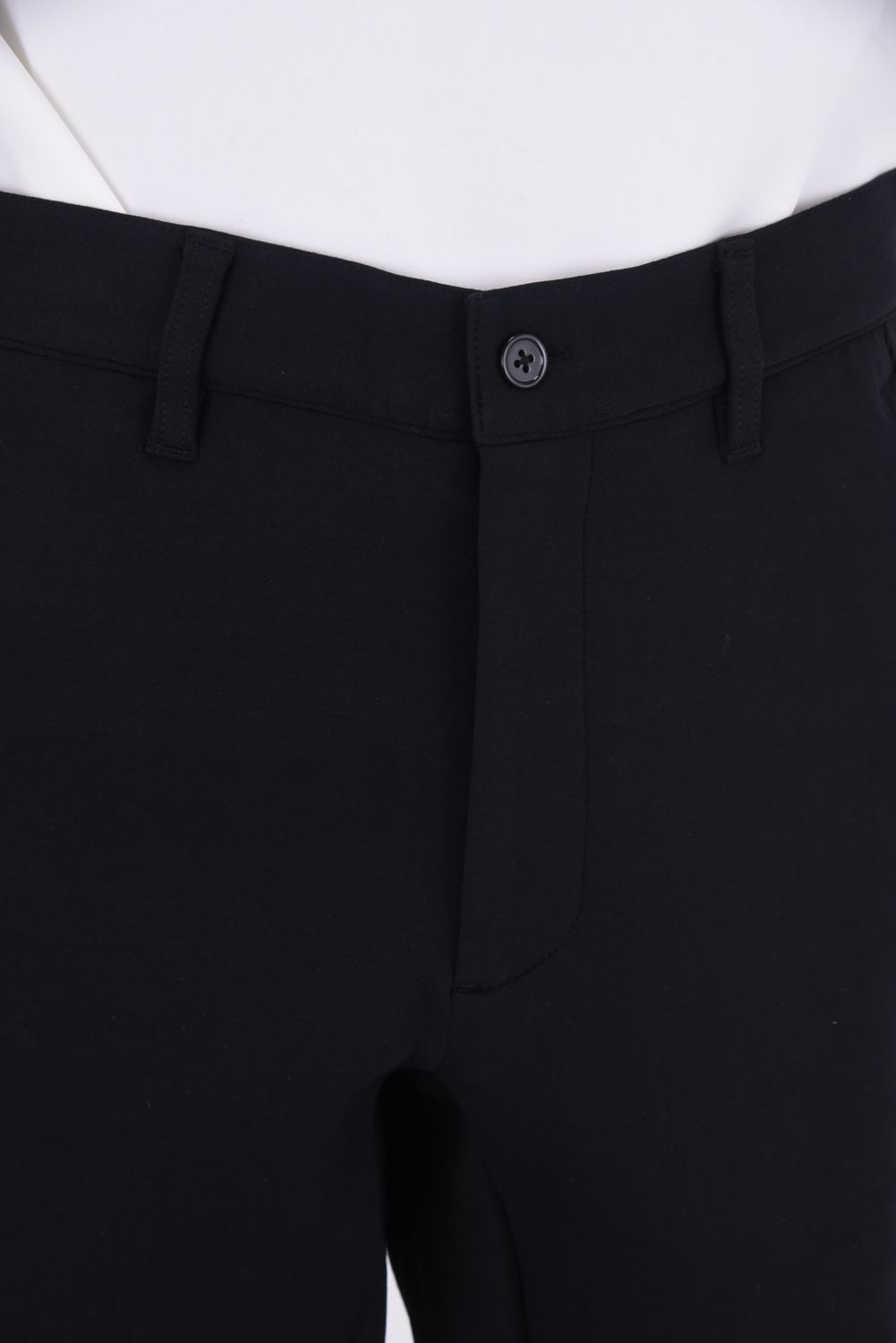 SHOT PANTS / ダンボールニット ストレッチ ロングパンツ (ブラック)