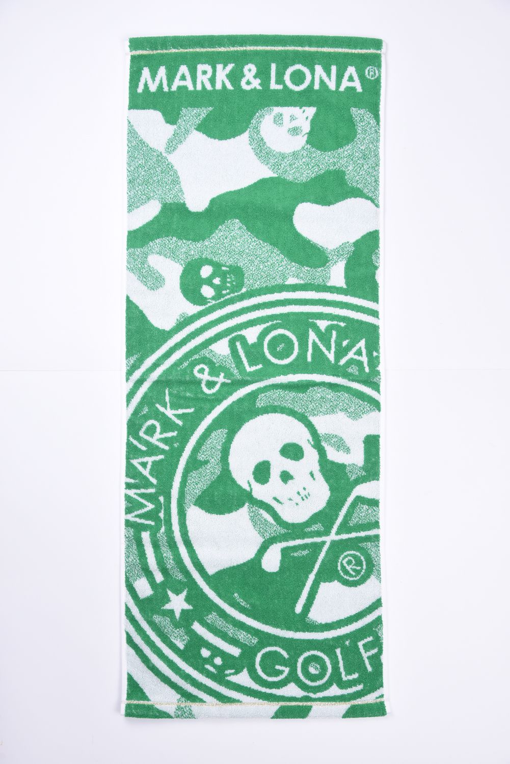 【プレゼント好適品】 FACE TOWEL(BIG) / スカルカモフラージュ柄 今治 フェイスタオル (グリーン)