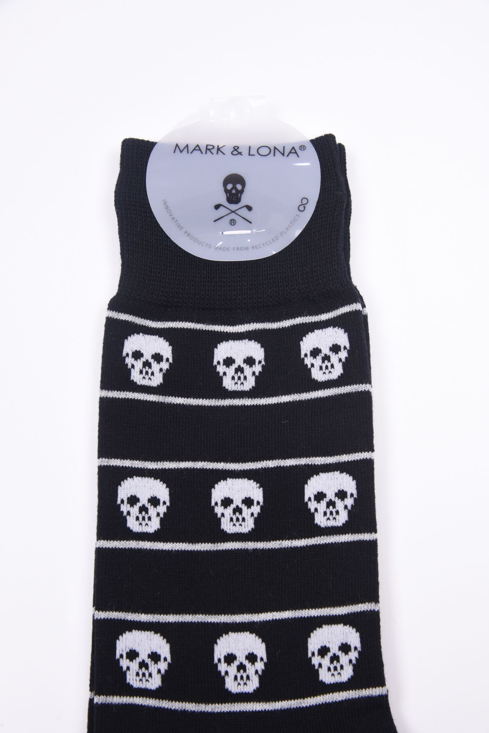 ETERNAL SKULL BORDER SOCKS / スカルジャカード ハイクルーソックス (ブラック)