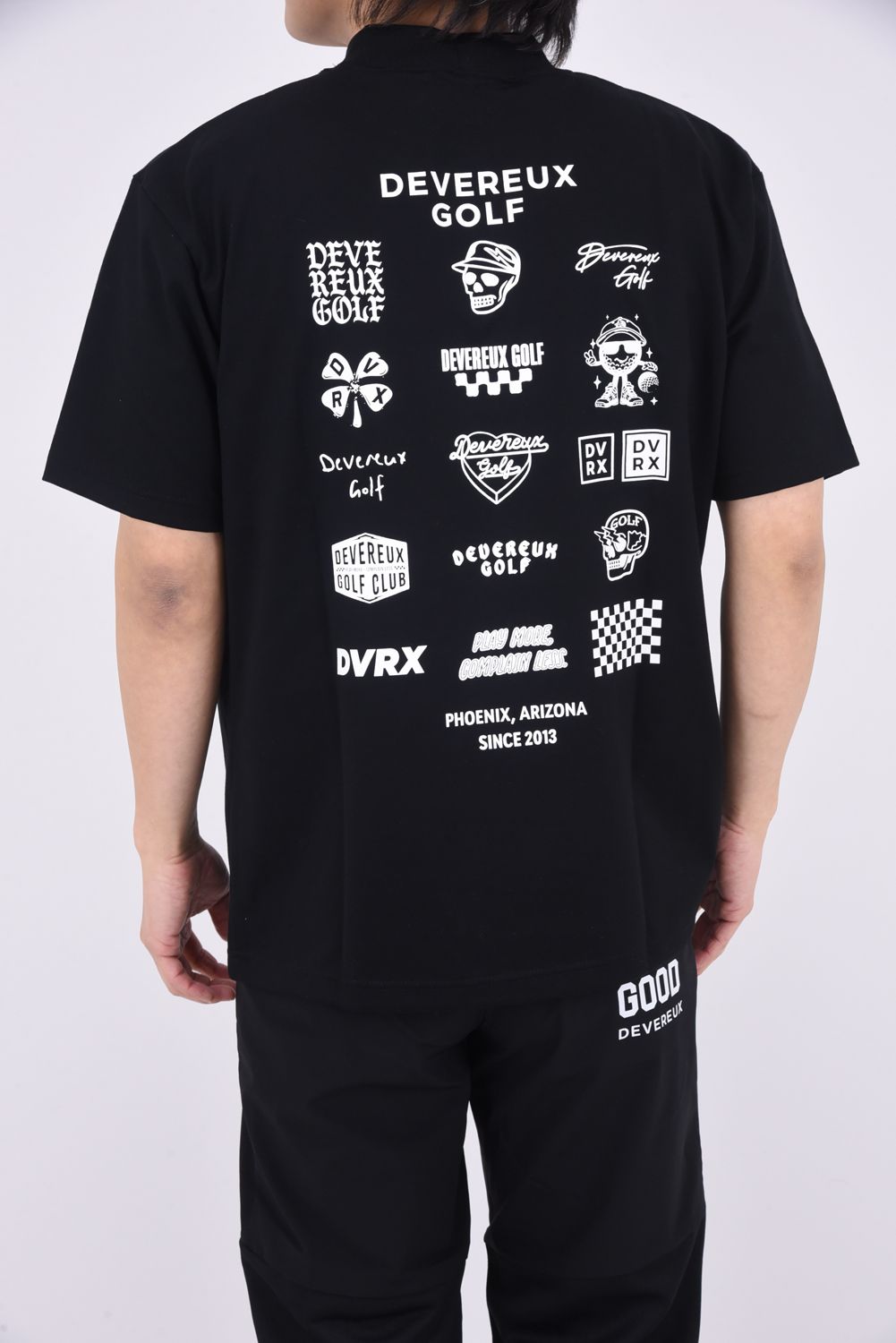 【25SS】 LOGO ASSORTED MOCK TEE / ロゴプリント モックネック (ブラック)
