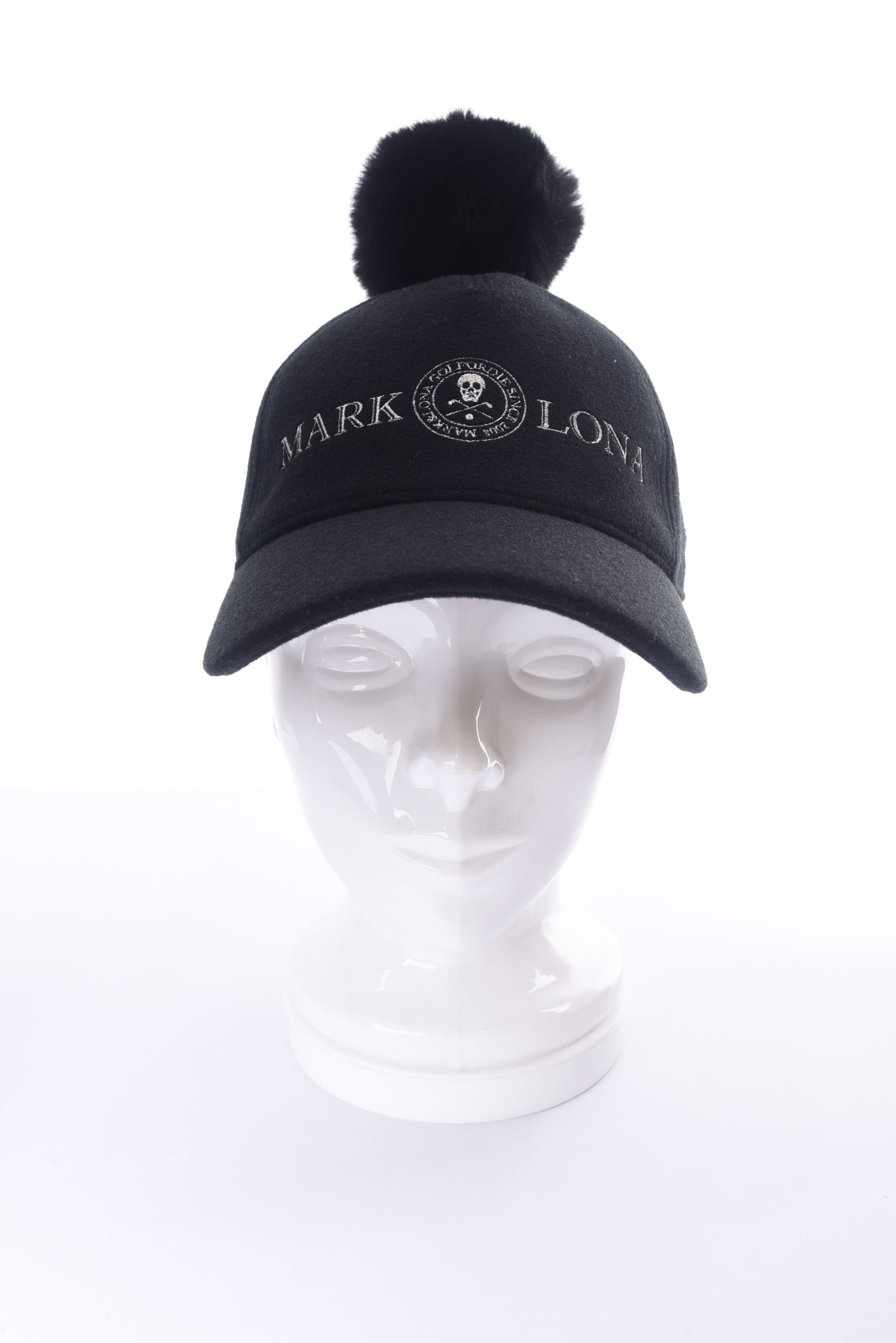 【レディース】ATLANTRIS SPARKLE POM CAP / エコファー梵天 キャップ (ブラック)