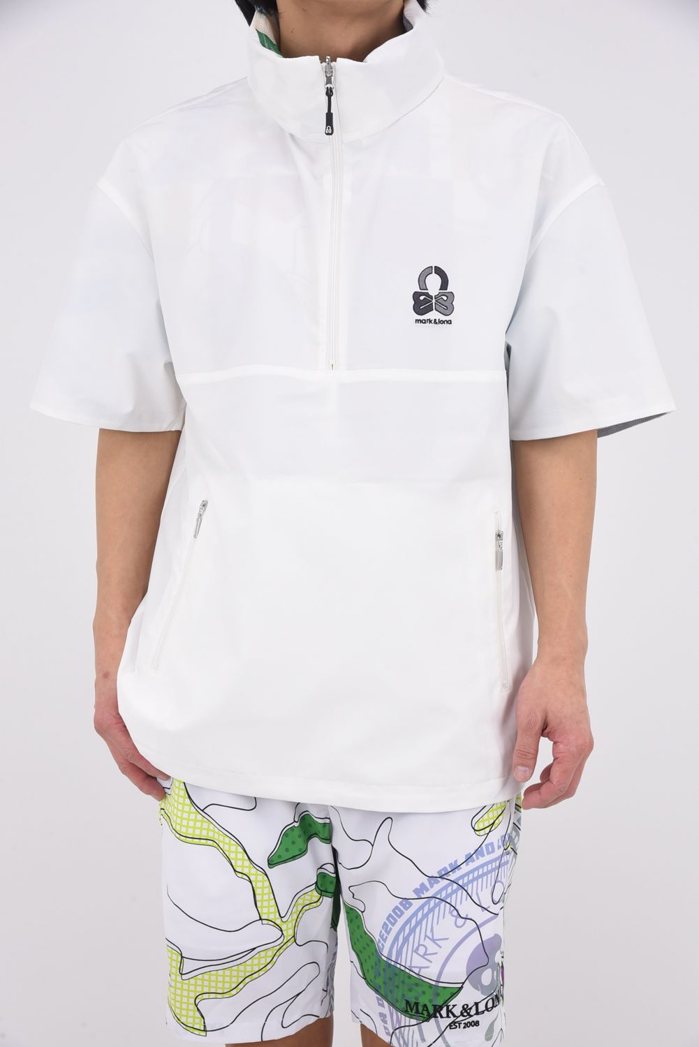 【2026SS 木村拓哉さん着用】 QUADRA AIR MESH 2-WAY PULLOVER / リバーシブル ショートスリーブプルオーバー (ホワイト)