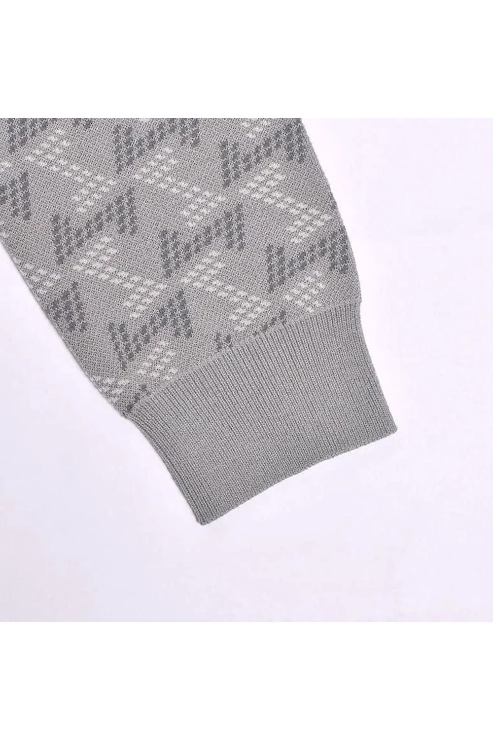 【25AW】【レディース】 GM JACQUARD KNIT CARDIGAN / GMジャガード ニットカーディガン (グレー)*