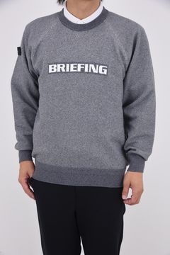 【25AW】 MEN'S MS BIRDS EYE LOGO CREWNECK KNIT / フロントロゴ バーズアイパターン クルーネックニット (グレー)