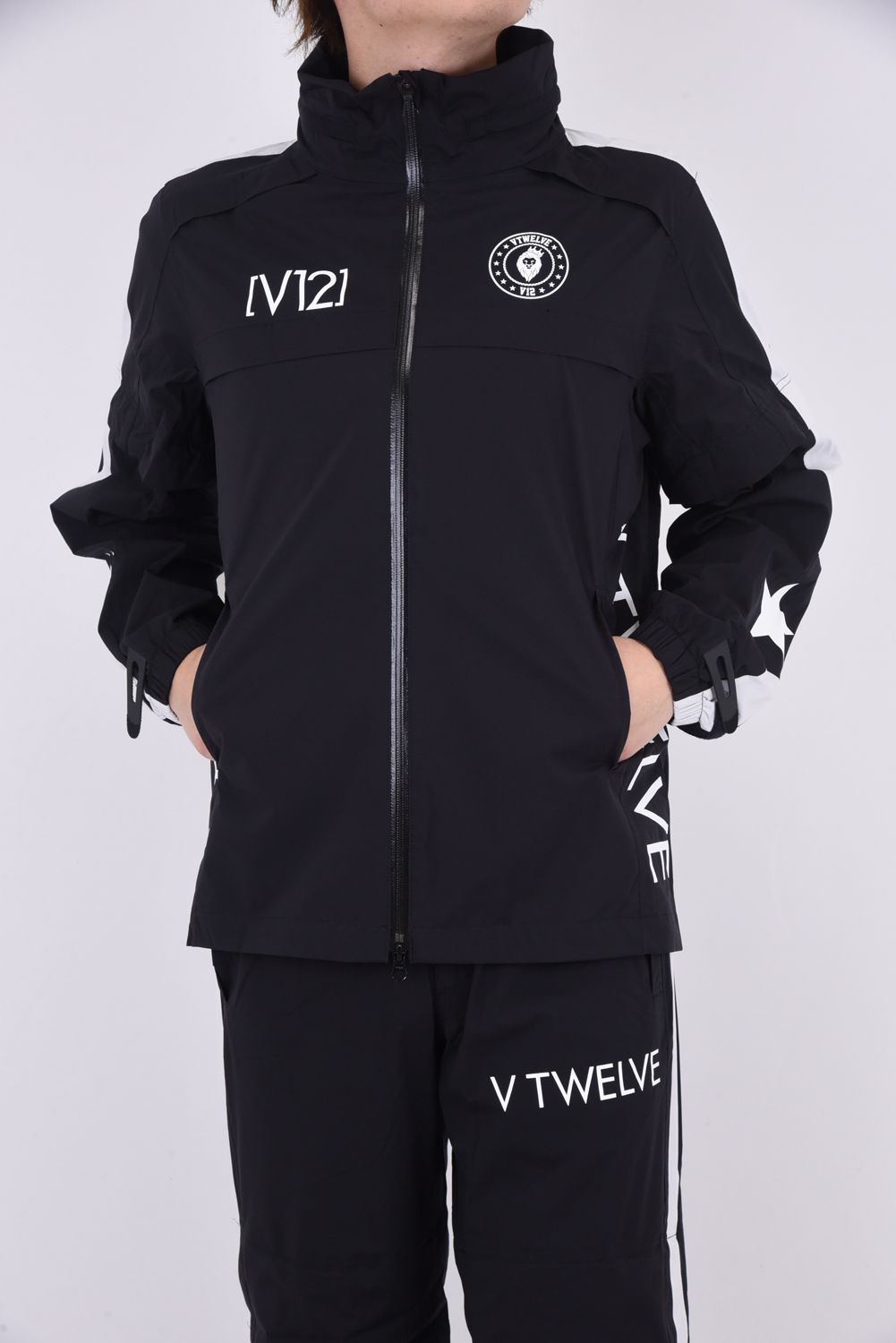 V12 - 【期間限定ポイント10倍】LINE RAIN JKT / ロゴ ストレッチ