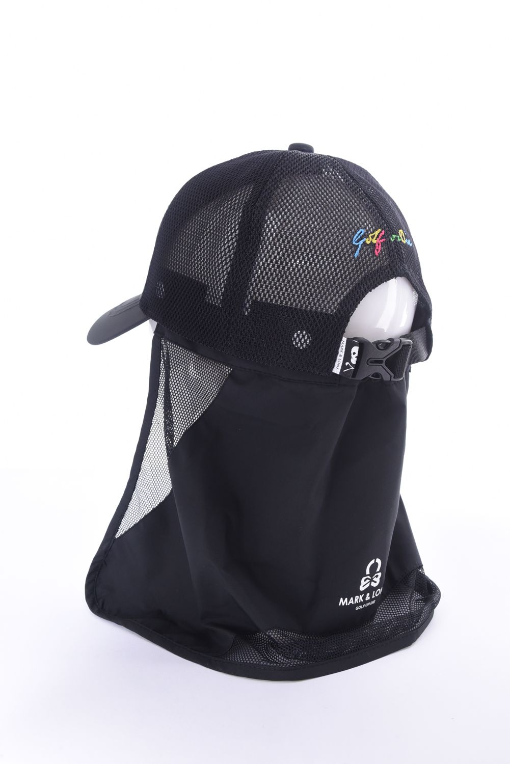 【26SS】 CHOROMA ICON SUN SHIELD CAP / マルチカラー刺繍 サンシールド付き メッシュキャップ (ブラック)