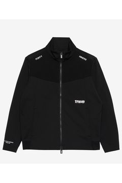 【25AW】 MULTI PURPOSE BLOUSON / ダンボール素材 異素材切り替え トラックジャケット (ブラック/ブラック)